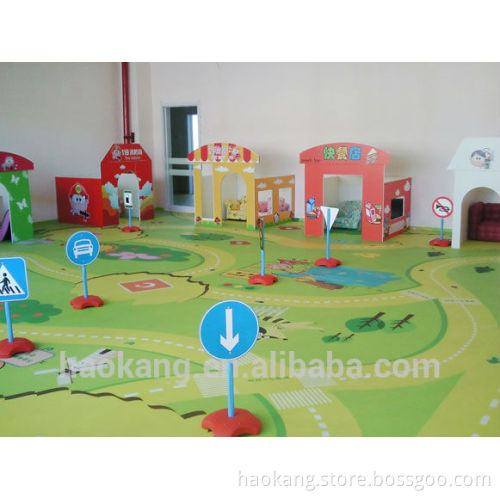 Early Childhood Education carton kids flooring mat with 8mm,3mm and 2mm